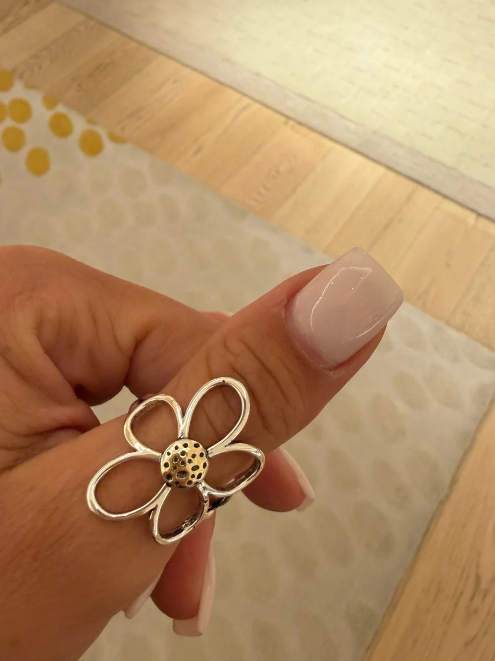 Open Flower Ring Floral Statement Fashion